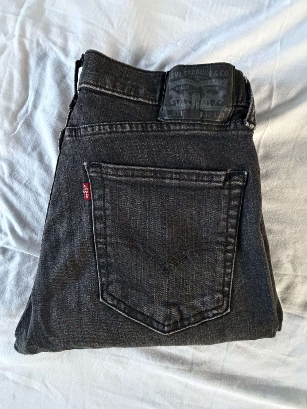 Levi's Men’s 511 Black Denim Jeans, Size 32W 30L